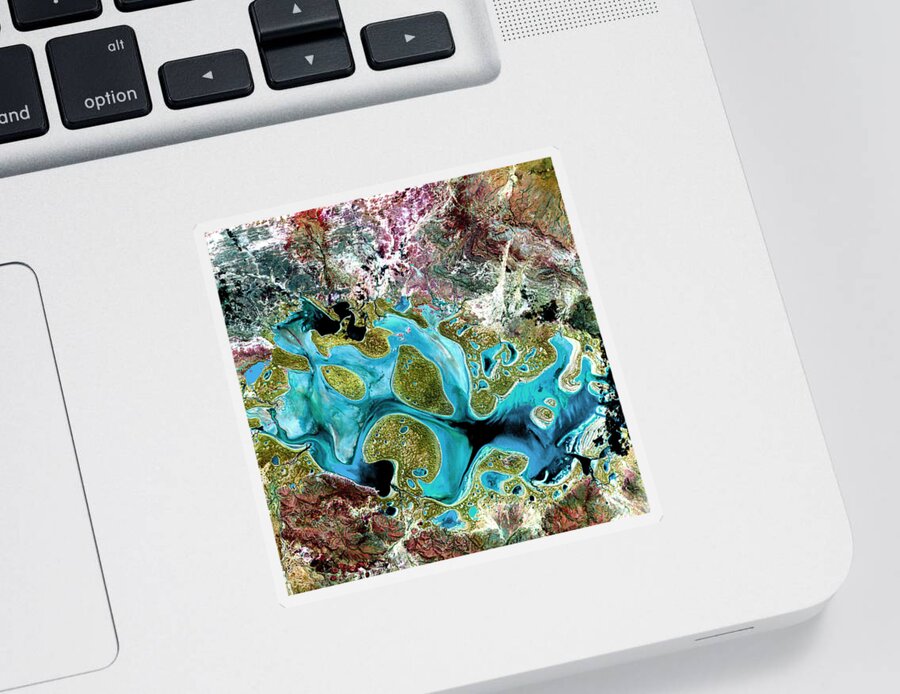 Lake Carnegie Sticker featuring the photograph Lake Carnegie by USGS Landsat