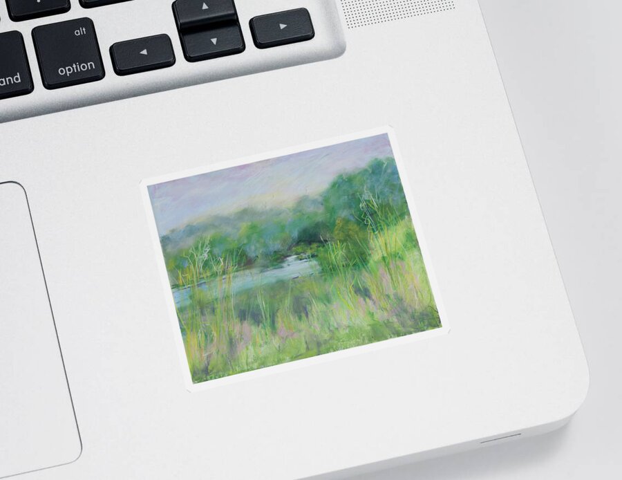 Landscapes Sticker featuring the painting Lake Isaac Impressions by Lee Beuther