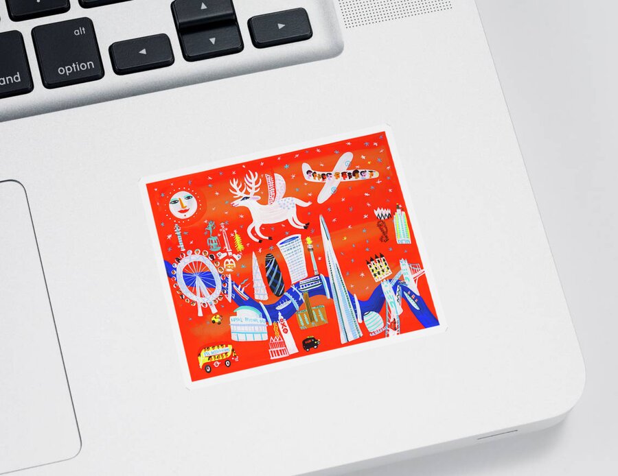 Abundance Sticker featuring the photograph Landmarks Along The River Thames by Ikon Ikon Images