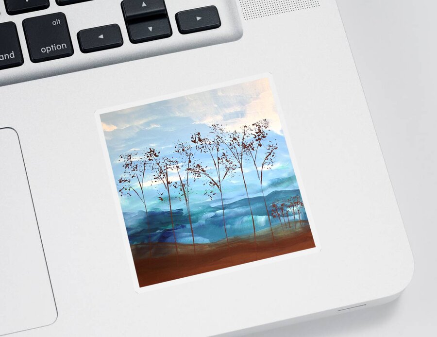 Sky Sticker featuring the painting Light Breeze by Linda Bailey