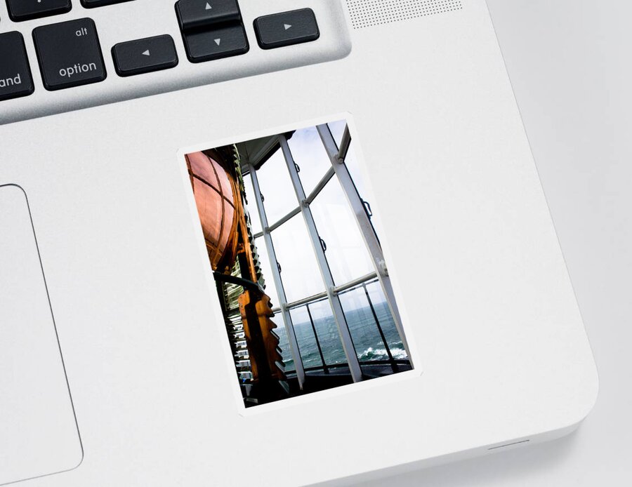Lighthouse Sticker featuring the photograph Lighthouse Lens by John Daly