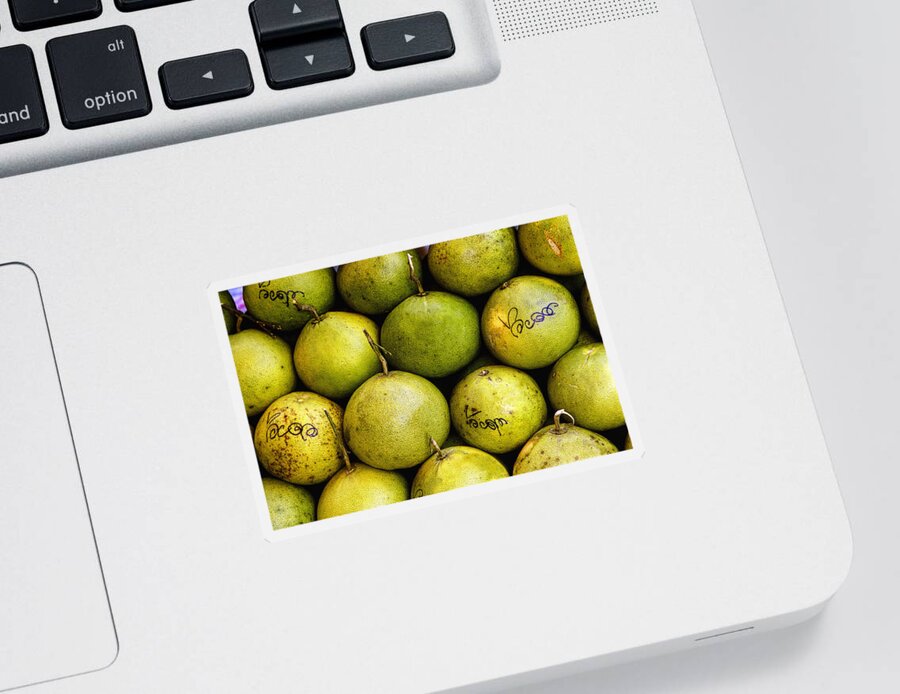 Color Sticker featuring the photograph Limes by Jean Noren