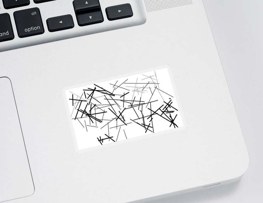 Lines Sticker featuring the digital art Lines To Nowhere by Aaron Martens