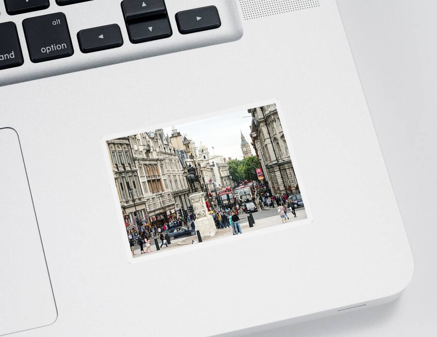 London Sticker featuring the photograph London Whitehall by Chevy Fleet