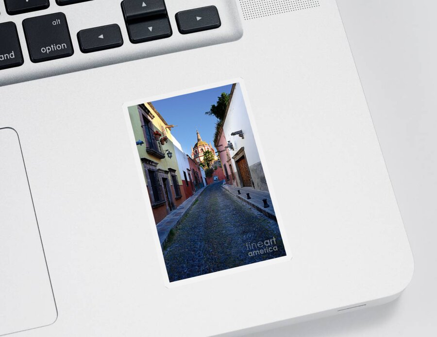 Travel Sticker featuring the photograph Looking Down Aldama Street, Mexico by John Shaw