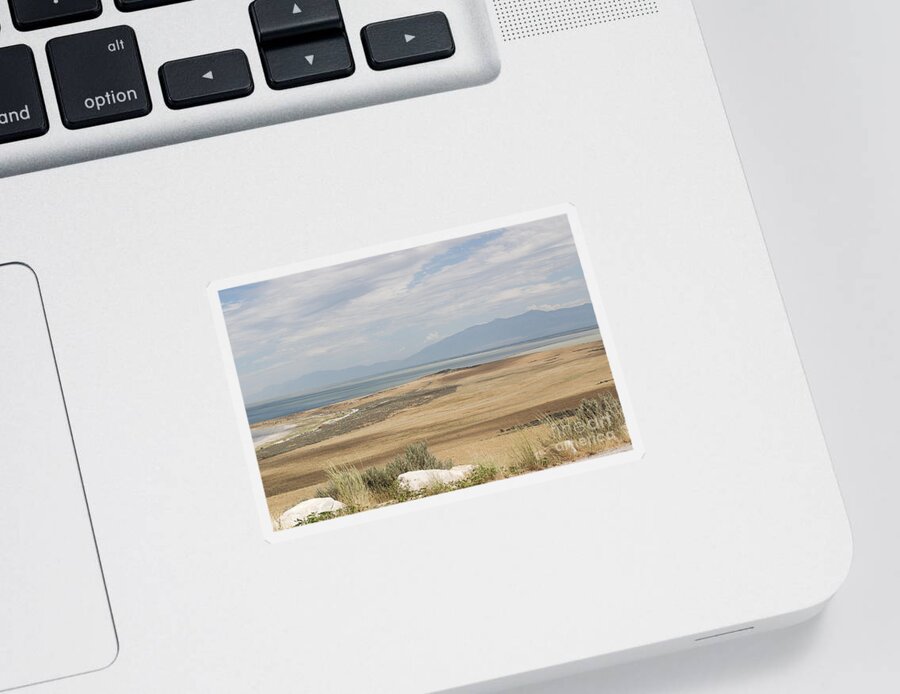 Lake Sticker featuring the photograph Looking North from Antelope Island by Belinda Greb