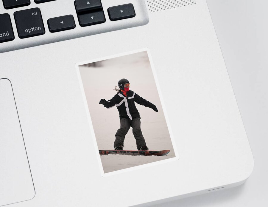 Snowboarding Sticker featuring the photograph Loon Run 50 by Paul Mangold