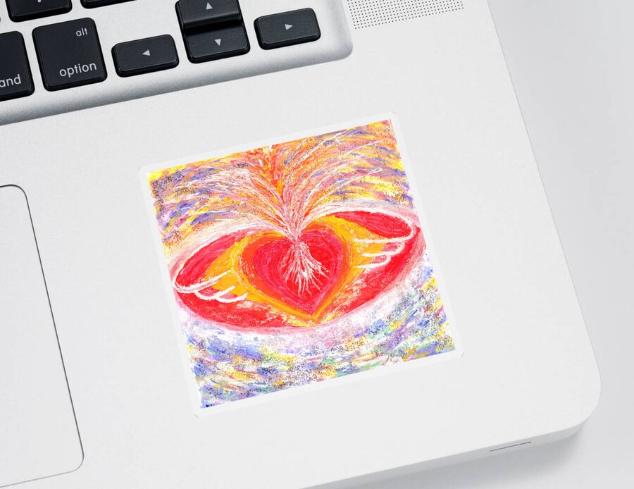 Love Sticker featuring the painting Love around the world by Heidi Sieber