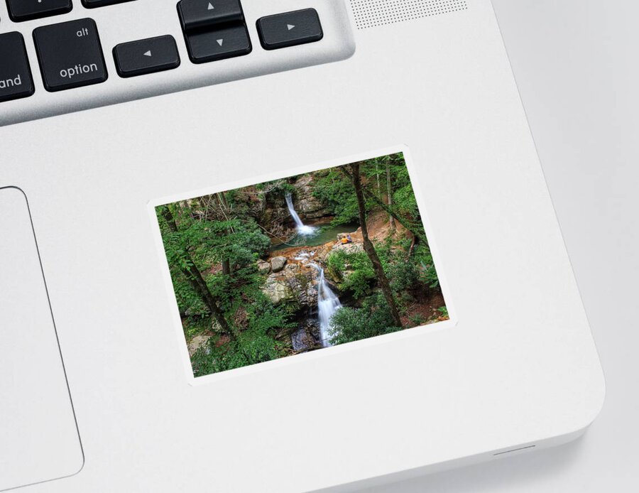 The Blue Hole Sticker featuring the photograph Love at the Blue Hole by Chris Berrier