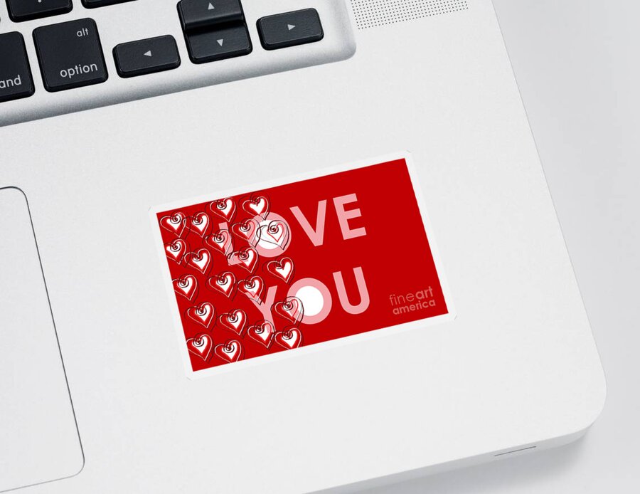 Love Sticker featuring the digital art Love You by Cristina Stefan
