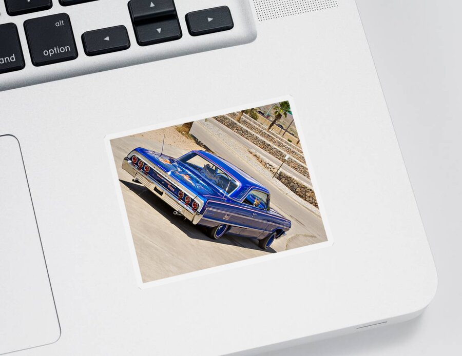 Lowrider Sticker featuring the photograph Lowrider_19d by Walter Herrit