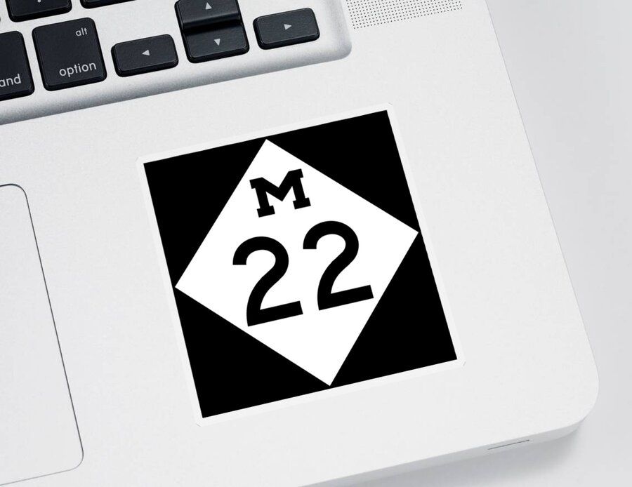 Michigan Sticker featuring the photograph M 22 by Sebastian Musial