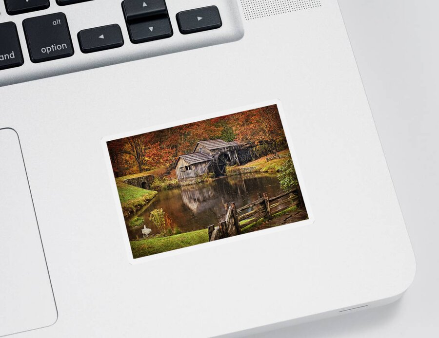 Mill Sticker featuring the photograph Mabry Mill by Priscilla Burgers