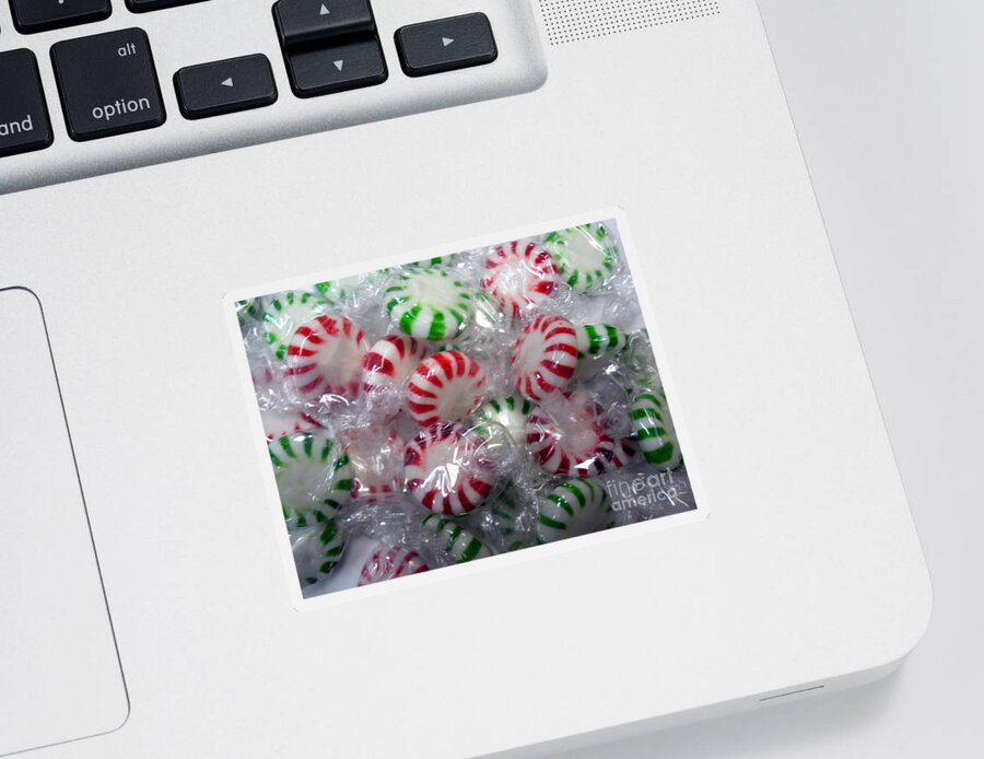 Macro Sticker featuring the photograph Macro Mints by Joseph Baril