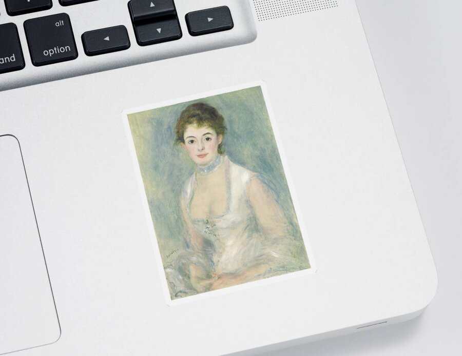 Renoir Sticker featuring the painting Madame Henriot by Auguste Renoir