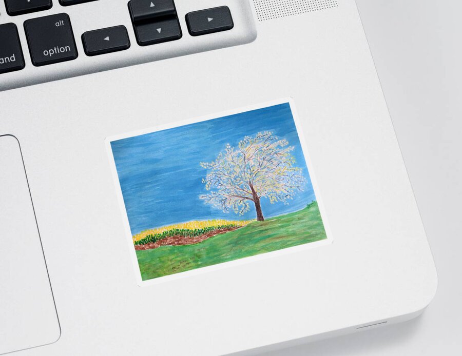 The Wish Tree Sticker featuring the painting Magical wish tree by Sonali Gangane