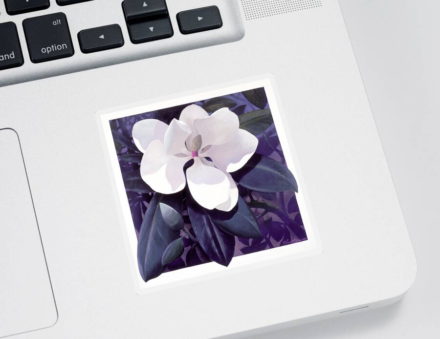 Magnolia Sticker featuring the painting Magnolia by Blue Sky
