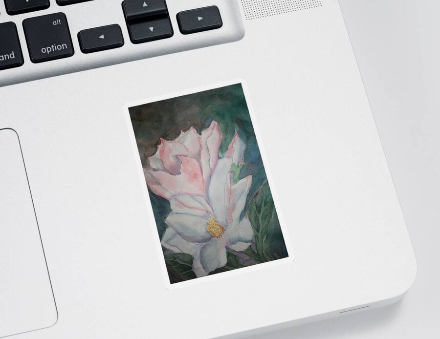 Magnolias Sticker featuring the painting Magnolias by Kay Novy