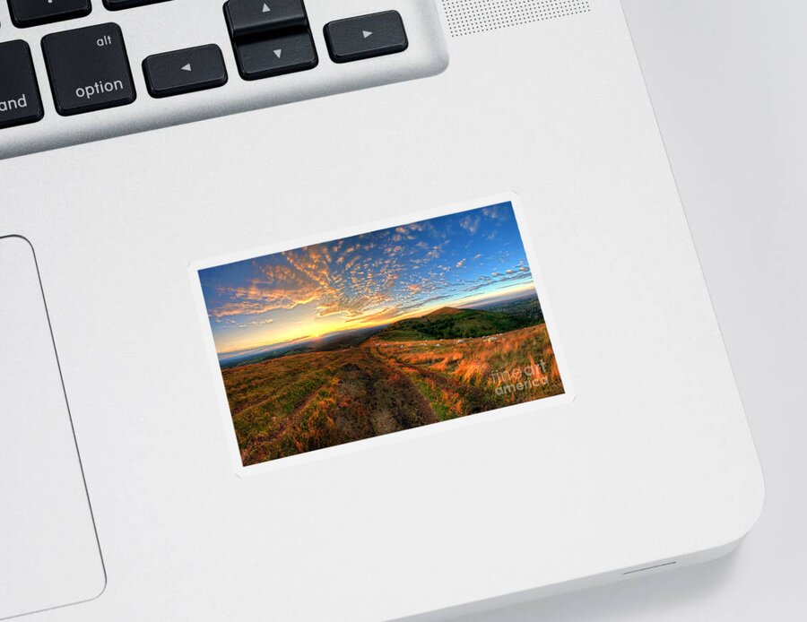 Yhun Suarez Sticker featuring the photograph Malvern Hills Sunset 2.0 by Yhun Suarez