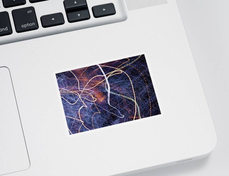 Abstract Sticker featuring the photograph Man move 0070 by David Davies