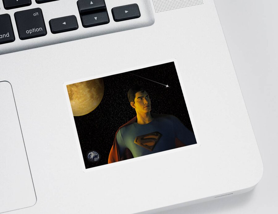 Superman Sticker featuring the photograph Man of Steel by David Dehner