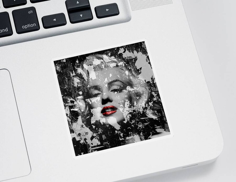 Marilyn Monroe Sticker featuring the photograph Marilyn Monroe 5 by Andrew Fare