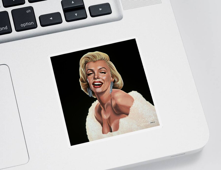 Marilyn Monroe Sticker featuring the painting Marilyn Monroe by Paul Meijering