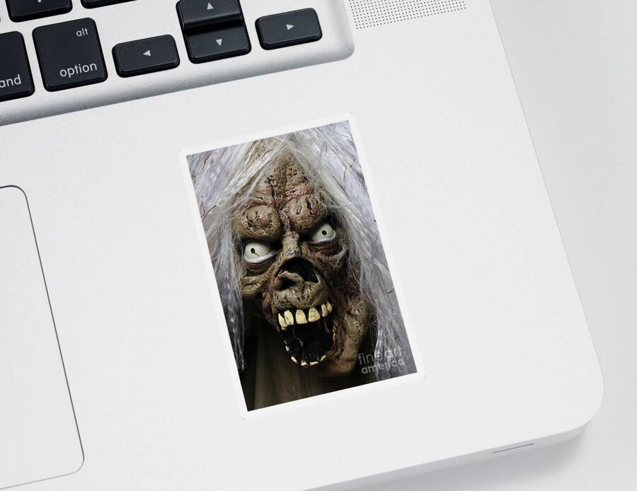 Mask Sticker featuring the photograph Masks Fright Night 3 by Bob Christopher