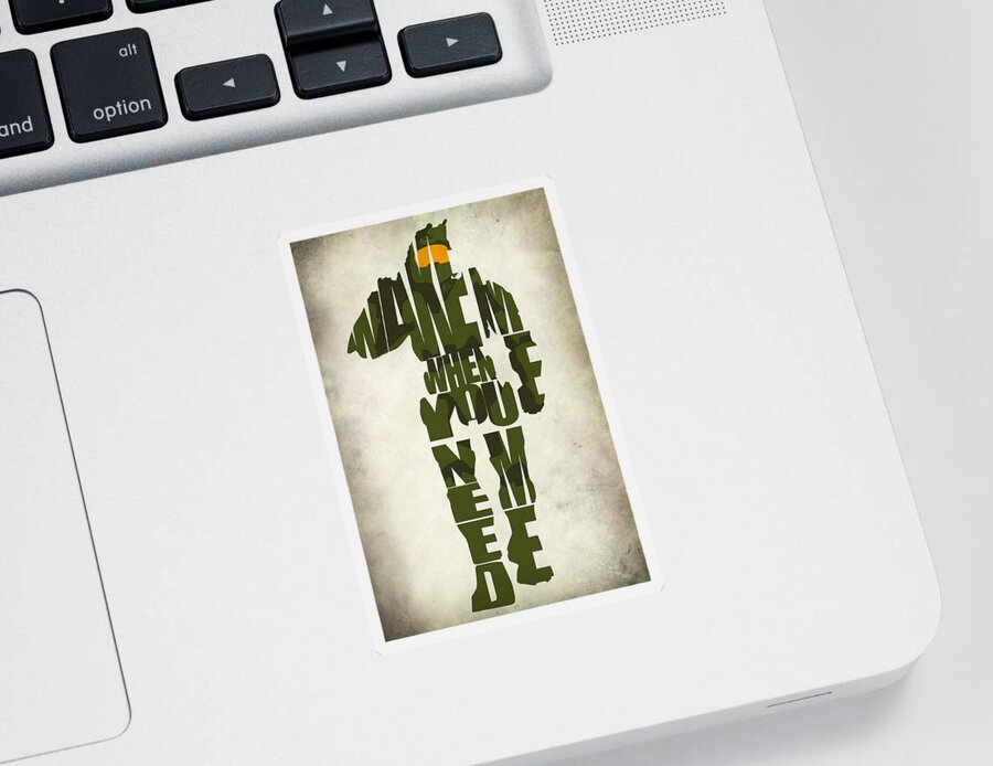 Master Chief Sticker featuring the digital art Master Chief by Inspirowl Design