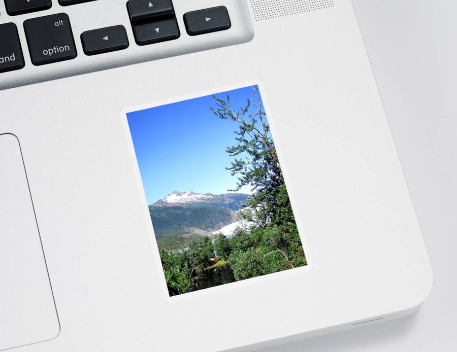Mendenhall Glacier Sticker featuring the photograph Mendenhall Glacier by Jennifer Wheatley Wolf