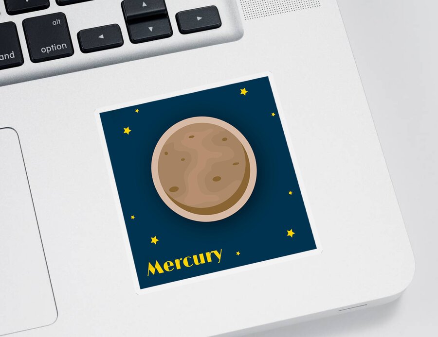 Mercury Sticker featuring the digital art Mercury by Christy Beckwith