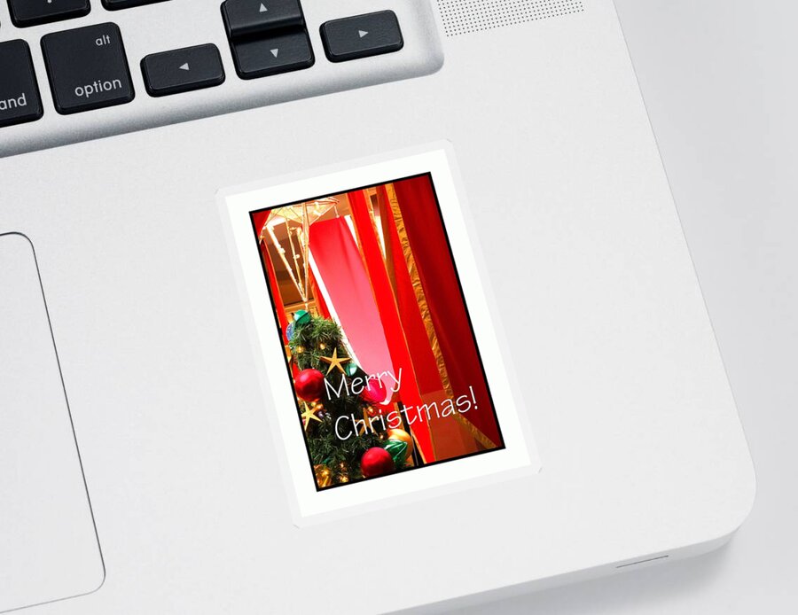 Celebrate Sticker featuring the photograph Merry Christmas 5606 by Jerry Sodorff