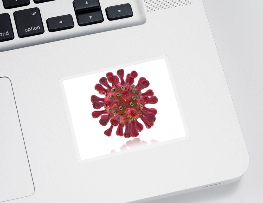 Virus Sticker featuring the photograph Mers Coronavirus by Evan Oto
