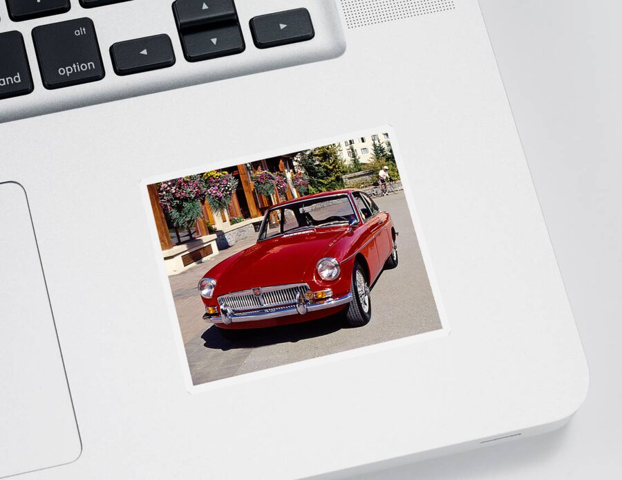 Mg Sticker featuring the photograph MGB in Whistler by Christopher McKenzie