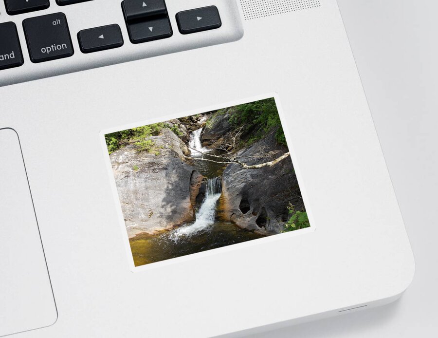 Middle Sticker featuring the photograph Middle Kent Falls by Nina Kindred