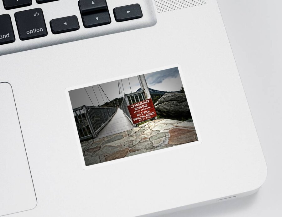 Swinging Bridge Sticker featuring the photograph Mile High by Karol Livote