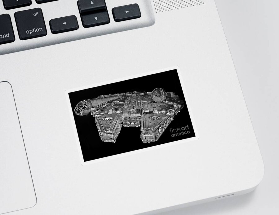 Movie Sticker featuring the photograph Millennium Falcon by Kevin Fortier