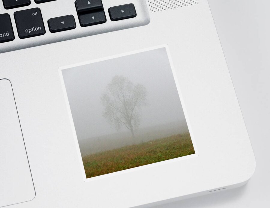 Lehto Sticker featuring the photograph Misty field by Jouko Lehto