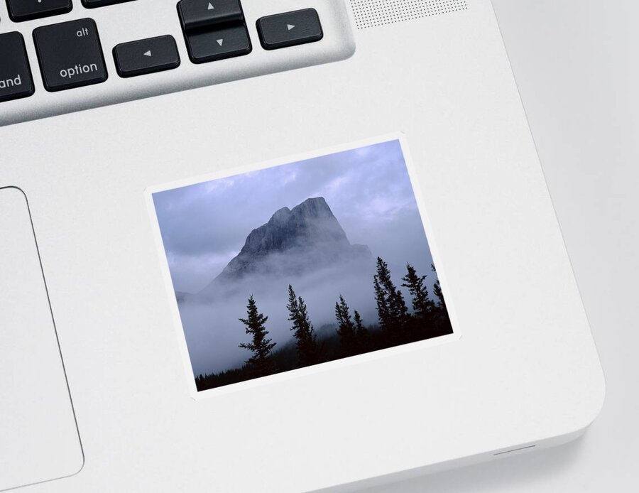 Clouds Sticker featuring the photograph 1M3928-A1-Misty Roche Miette by Ed Cooper Photography