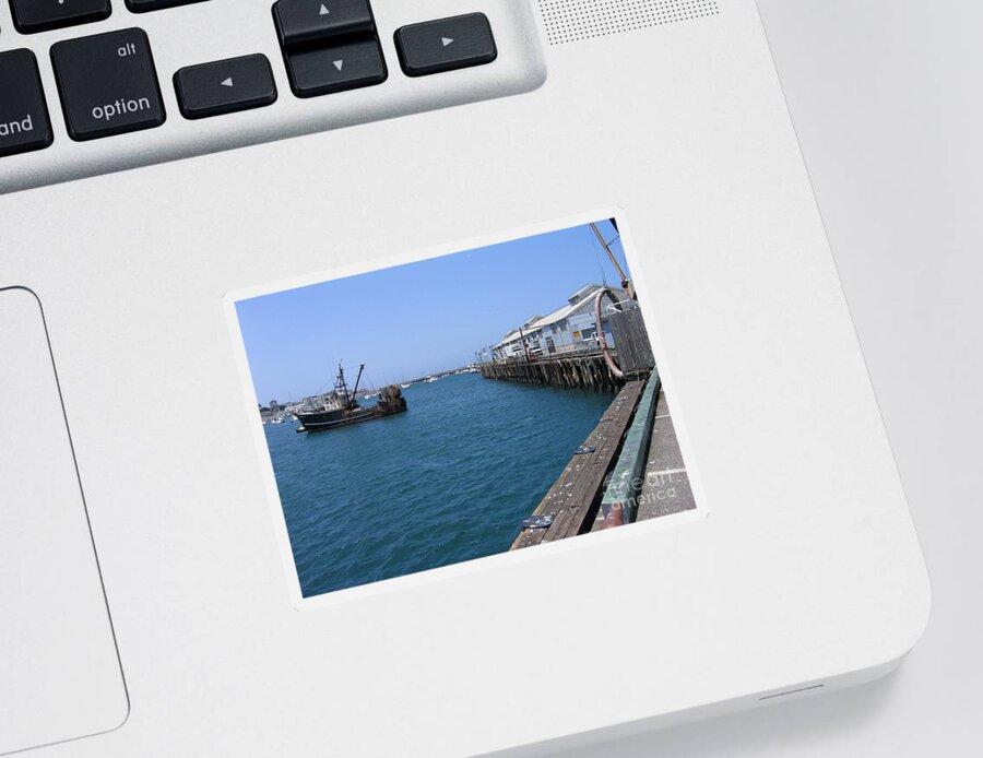 Monterey Sticker featuring the photograph Monterey Municipal Wharf by James B Toy