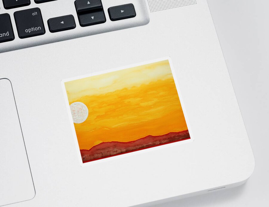Moonrise Sticker featuring the painting Moonshine original painting SOLD by Sol Luckman