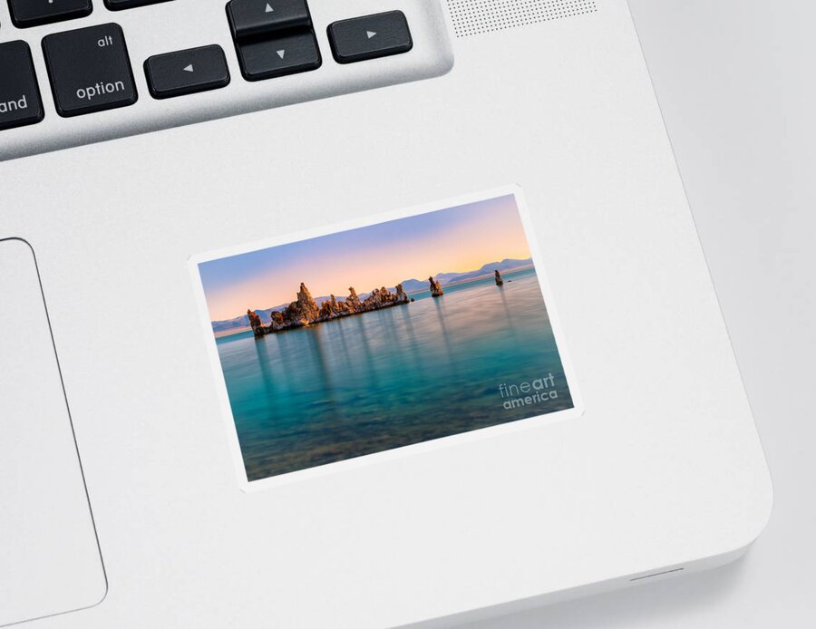 Mono Lake Sticker featuring the photograph Morning Blue by Anthony Michael Bonafede