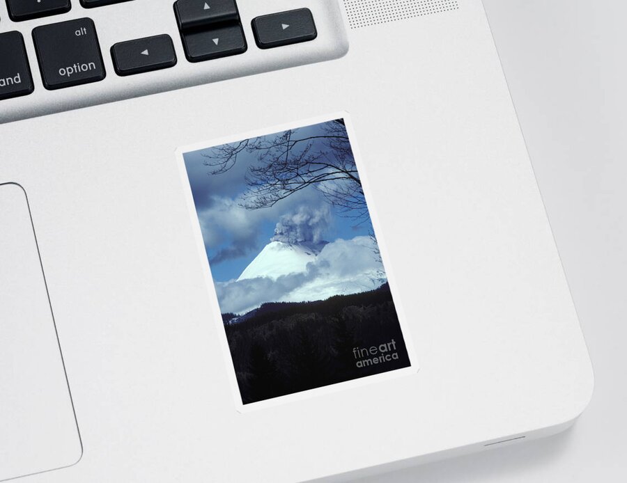 Mt. St. Helens Sticker featuring the photograph Mt. St. Helens Erupting by Thomas & Pat Leeson
