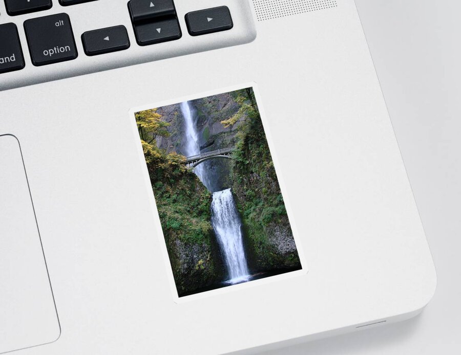 Multnomah Falls Sticker featuring the photograph Multnomah Falls by Athena Mckinzie