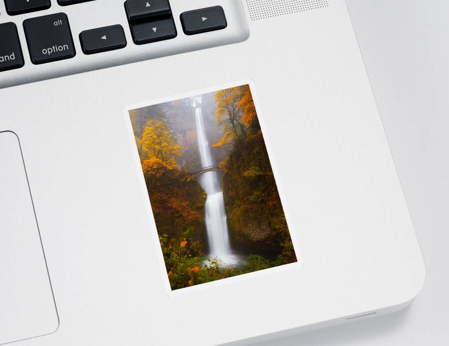 Multnomah Falls Sticker featuring the photograph Multnomah Morning by Darren White