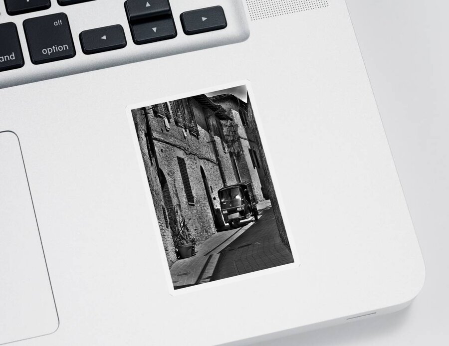Mover Sticker featuring the photograph Narrow Italian street by Ivan Slosar