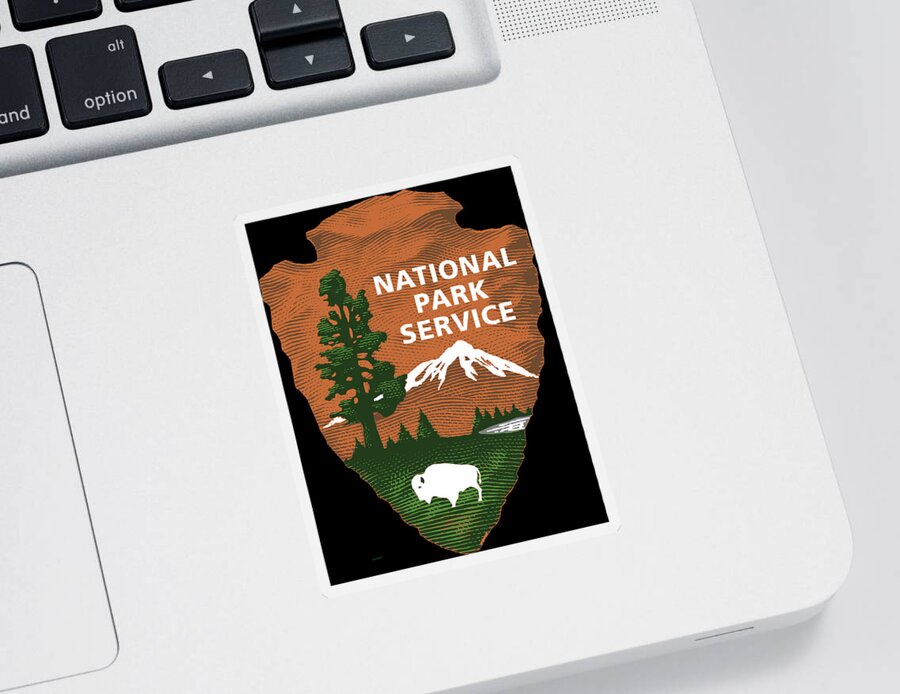 Bureau Of Land Management Sticker featuring the digital art National Park Service by Bureau Of Land Management