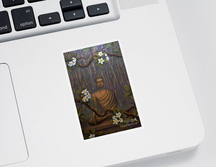 Buddha Paintings Sticker featuring the painting Nature of Buddha by Yuliya Glavnaya