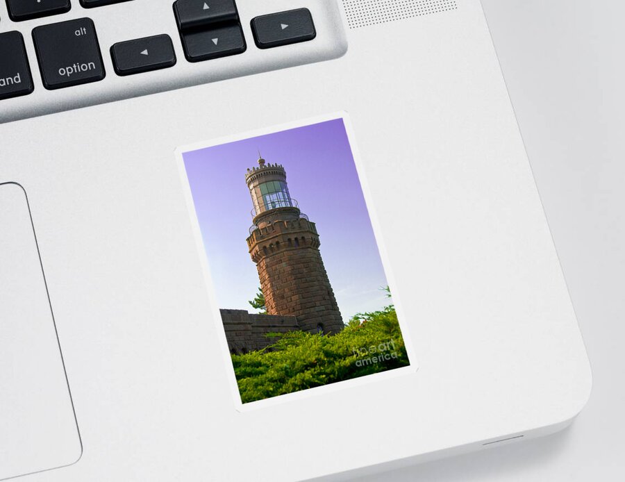 Lighthouses Sticker featuring the photograph Navesink Twin Lights Lighthouse by Anthony Sacco
