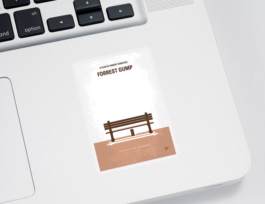 Forrest Sticker featuring the digital art No193 My Forrest Gump minimal movie poster by Chungkong Art